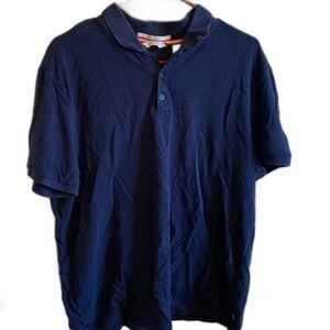 Calvin Klein Men's Short Sleeve Polo Blue and Orange